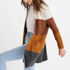 MADEWELL Kent Colorblock Cardigan Sweater!